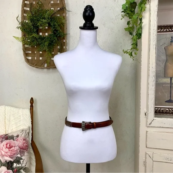 Vintage Fossil 1997 Brown Leather Belt - Picture 2 of 13
